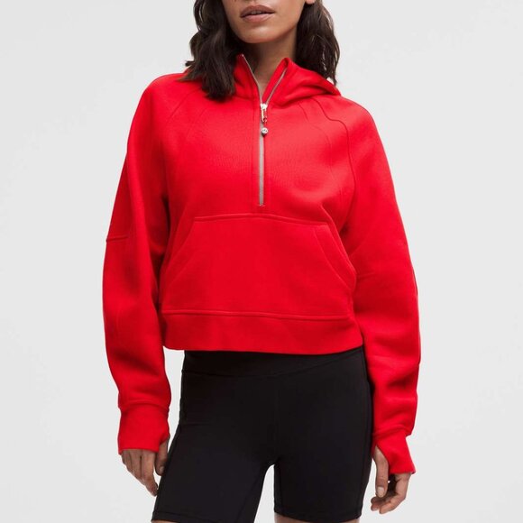 lululemon athletica Tops - Lululemon NWT Scuba Oversized Funnel Neck Sweatshirt in True Red M/L